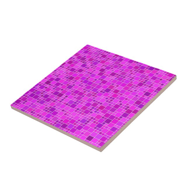 Lila rosa Mosaik - Schönes Abstrakt - elegant Fliese (Seite)