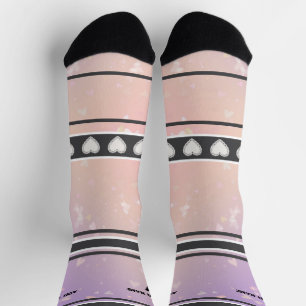 Lila Rosa - Name Nummer Socken