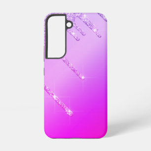 Lila Rosa Neon Glitter Funkeln Samsung Galaxy Hülle