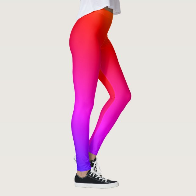Lila rosa Neon Light Gradient Party Leggings (Rechts)