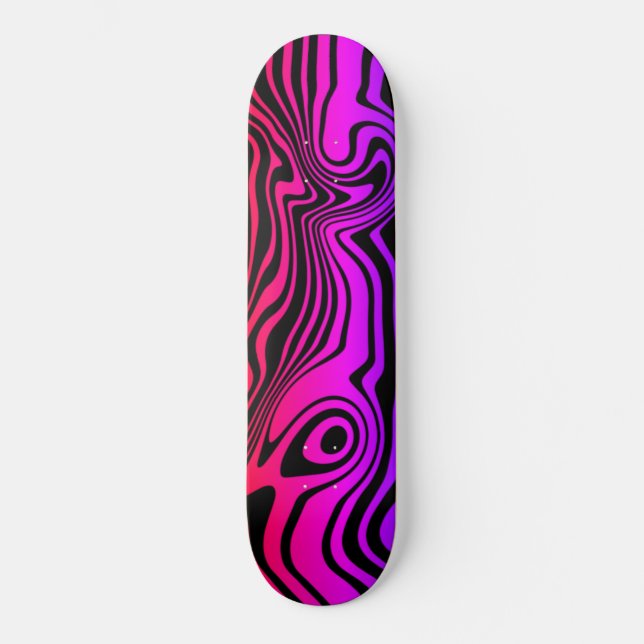 Lila rosa Neonfarbskateboard Skateboard (Vorderseite)