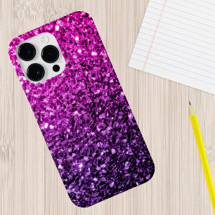 Lila Rosa Ombre Glitter funkelt iPhone 15 Pro Max Hülle