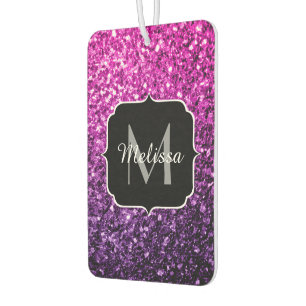 Lila Rosa Ombre Imitate Glitzer Glitzern Monogram Autolufterfrischer