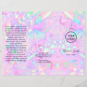 lila Rosa-Opal-Broschüre