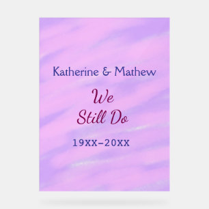 Lila rosa Pastellfarben Jubiläum der Erneuerung Acrylschild