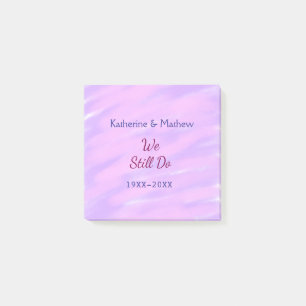 Lila rosa Pastellfarben Jubiläum der Erneuerung Post-it Klebezettel