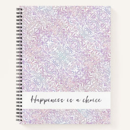 Lila rosa Positivnotizen Notizbuch