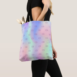 Lila, rosa Regenbogen-Monogramm