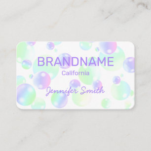 Lila Rosa Regenbogenseife Bläschen Niedlich Visitenkarte