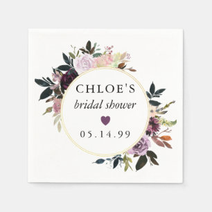 Lila Rosa Rose Brautparty Serviette