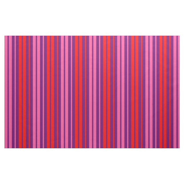 Lila Rosa Rot Vertikal gestreifter Entwurf   Stoff (Fat Quarter (45,7 x 55,9 cm))