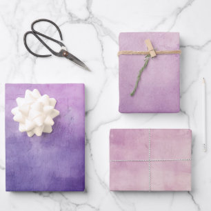 Lila Rosa Röte Textur Geschenkpapier Set