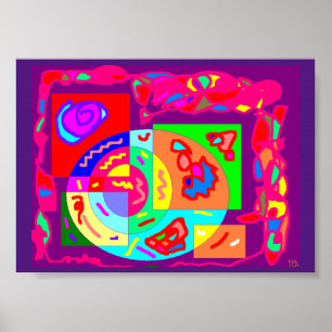 Lila rosa rotes Plakat - ein magisches Mysterium