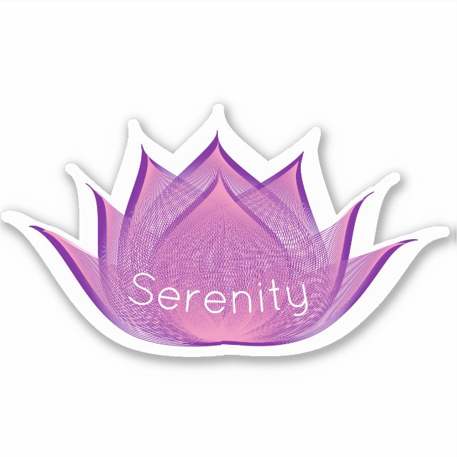 Lila Rosa Serenity Lotus Blume Ristorante La Lanch Aufkleber (Vorderseite)