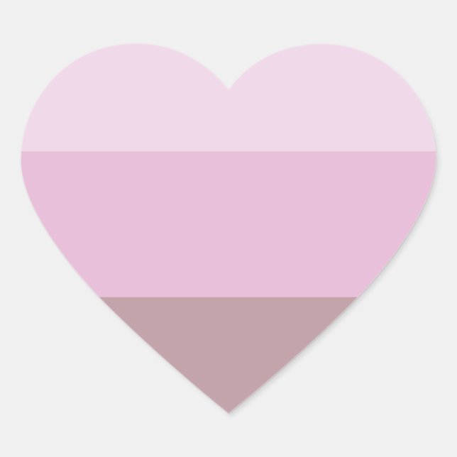 Lila rosa Streifen Ombre Herz-Aufkleber (Vorderseite)