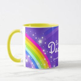 Lila rosa Tasse des personalisierten Regenbogens