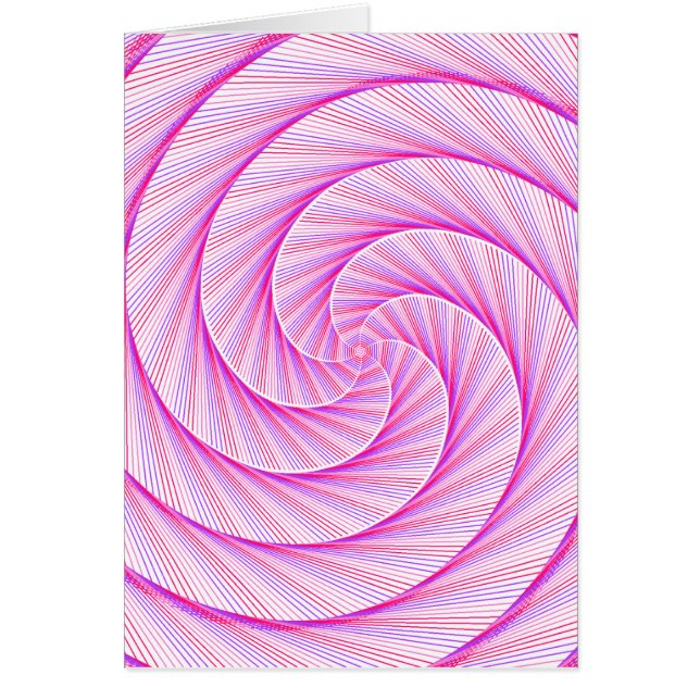 Lila rosa Tauchkarte Math Swirl (Vorne)