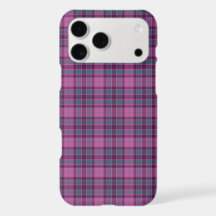 Lila Rosa Türkis Schwarz Kariert Tartan iPhone-Hül