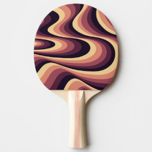 Lila, rosa und beige abstrakte, wirbelfarbene Gest Tischtennis Schläger