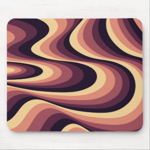 Lila, rosa und beige abstraktes Wirbeldesign Mousepad