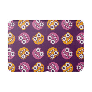 Lila rosa und orange niedliches Wanzen-Muster Badematte