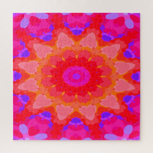 Lila, rosa und orange puzzle (Vertikal)