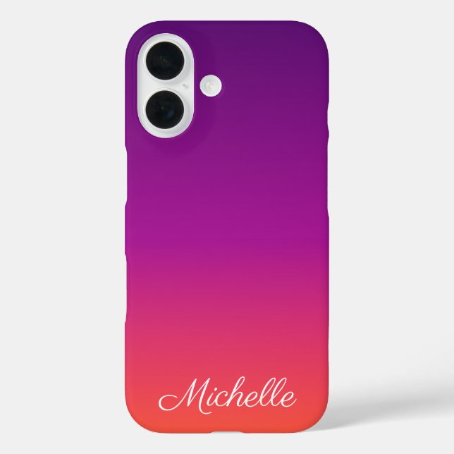 Lila, rosa und orangefarbene Farbvarianten Case-Mate iPhone Hülle (Rückseite)