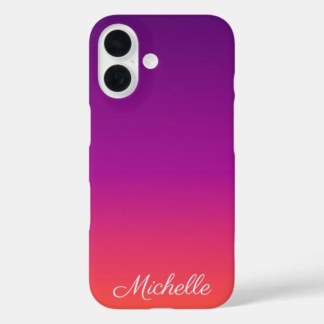 Lila, rosa und orangefarbene Farbvarianten Case-Mate iPhone Hülle (Rückseite)