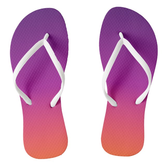 Lila, rosa und orangefarbene Farbvarianten Flip Flops (Fußbett)