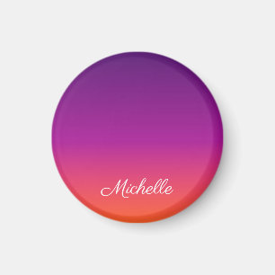 Lila, rosa und orangefarbene Farbvarianten Magnet
