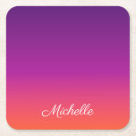 Lila, rosa und orangefarbene Farbvarianten Rechteckiger Pappuntersetzer<br><div class="desc">Lila,  rosa und orangefarbene Farbvarianten</div>