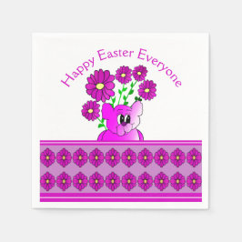 Lila, rosa und weiß serviette