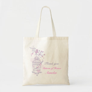 Lila rosa Vogelhochzeit Matron of Honor Tasche