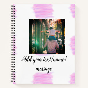 Lila rosa Wasserfarbe Vater Sohn Papa Bild hinzufü Notizbuch