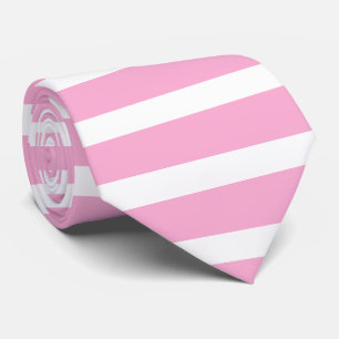 Lila Rosa Weiße Einfache Horizontale Gestreifte Krawatte
