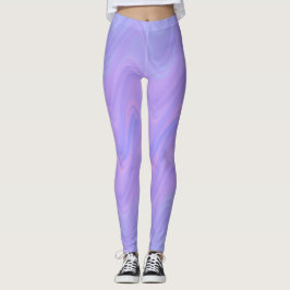 Lila Rosa Wellenlinienmuster Leggings