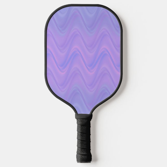 Lila Rosa Wellenlinienmuster Pickleball Schläger (Vorderseite)
