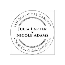 Lila Rosa-Wild-Orchideen-Blume-Wreath-Hochzeit Gummistempel