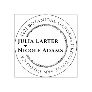 Lila Rosa-Wild-Orchideen-Blume-Wreath-Hochzeit Gummistempel