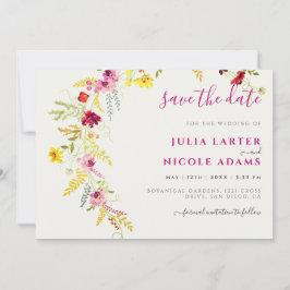 Lila Rosa-Wild-Orchideen-Blume-Wreath-Hochzeit Save The Date