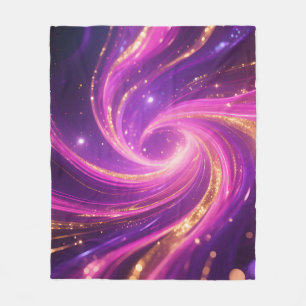 Lila Rosa Wirbel Energie Strudel Abstrakt Fleecedecke