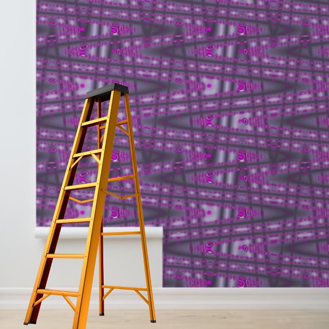 Lila rosa Zickzack-Muster abziehen und festhalten Tapete (Peel and Stick Purple Pink Zigzag pattern Wallpaper
)