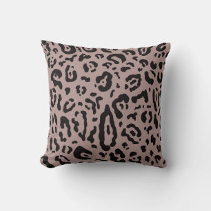 Lila Rosafarben Gepunkteter Leopard Animal Print Kissen
