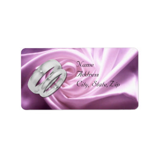Lila Rose-Adresse Hochzeitsmarken Adressaufkleber