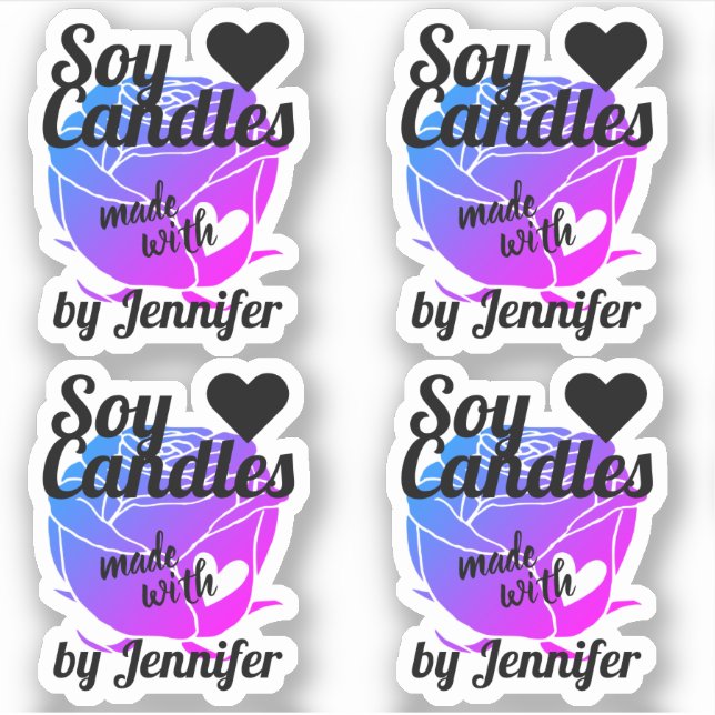 Lila Rose aus Heart Soy Candles Aufkleber (Vorderseite)