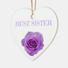 Lila Rose Beste Schwester Keramik Ornament