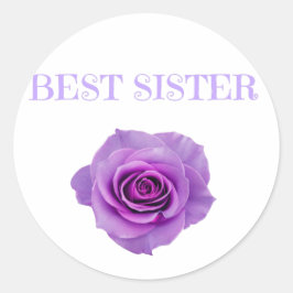 Lila Rose Beste Schwester Runder Aufkleber