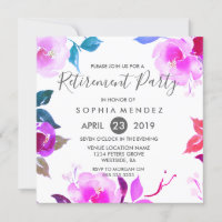 Lila Rose Blumenfrauen Pensionskasse Party einlade