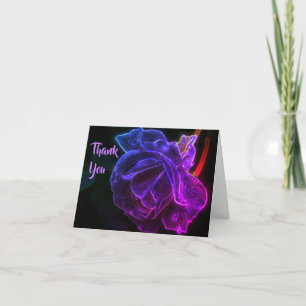 Lila Rose Blumenkunst Dankeschön Karte