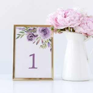 Lila Rose Blumentisch 1 Hochzeitsstimmung Tischnum Tischnummer